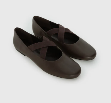 Dark Brown Ballet Flats