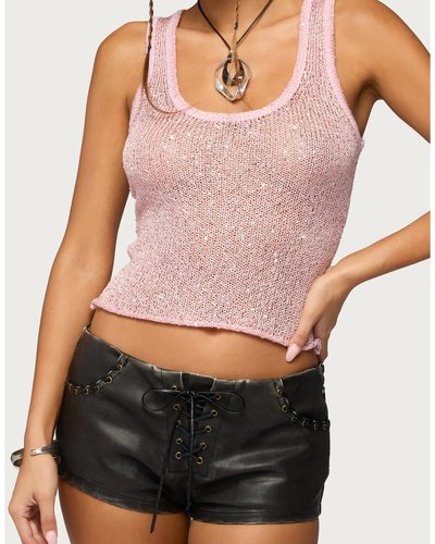 Blush Pink Sequin Tank Top
