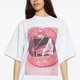 White and Pink Lip Graphic T-Shirt