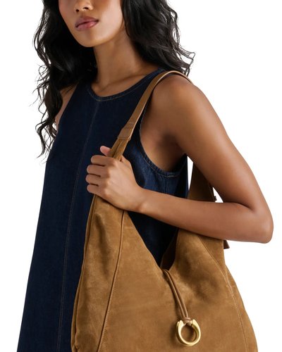 Brown Suede Shoulder Bag