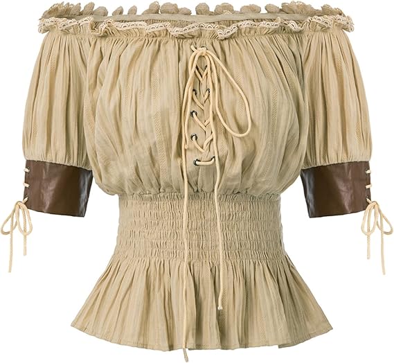 Beige Fringe Off-Shoulder Top