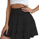 Black Tiered Mini Skirt