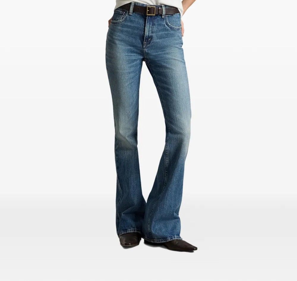 Mid-Wash Bootcut Jeans