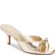 Gold Bow Heeled Mules