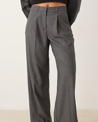 Grey Wide-Leg Trousers