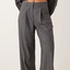 Grey Wide-Leg Trousers