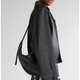 Black Leather Crescent Shoulder Bag
