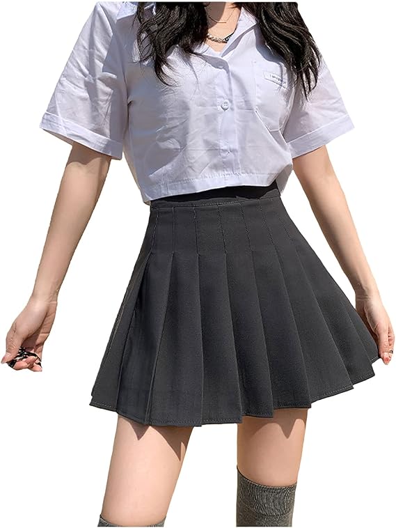 Black Pleated Mini Skirt