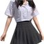 Black Pleated Mini Skirt