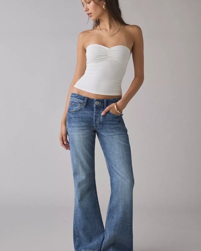 Blue Straight Leg Jeans