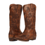 Brown Embroidered Western Boots