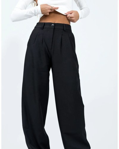 Schwarze Relaxed-Hose