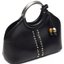 Black Studded Top-Handle Bag