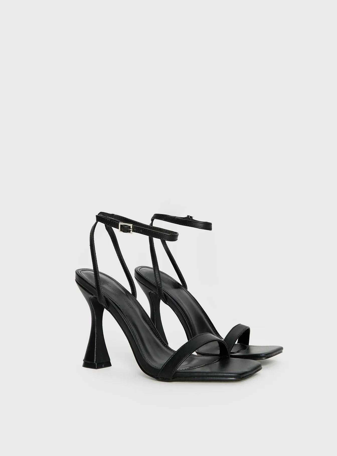 Black Ankle-Strap Heels