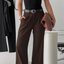Brown Wide-Leg Trousers