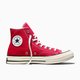 Red High-Top Canvas Sneakers