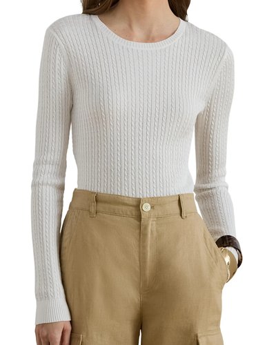 Ivory Ribbed Knit Sweater