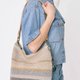 Striped Crochet Shoulder Bag