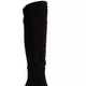Black Suede Knee-High Boots