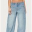 Light-Wash Wide-Leg Jeans