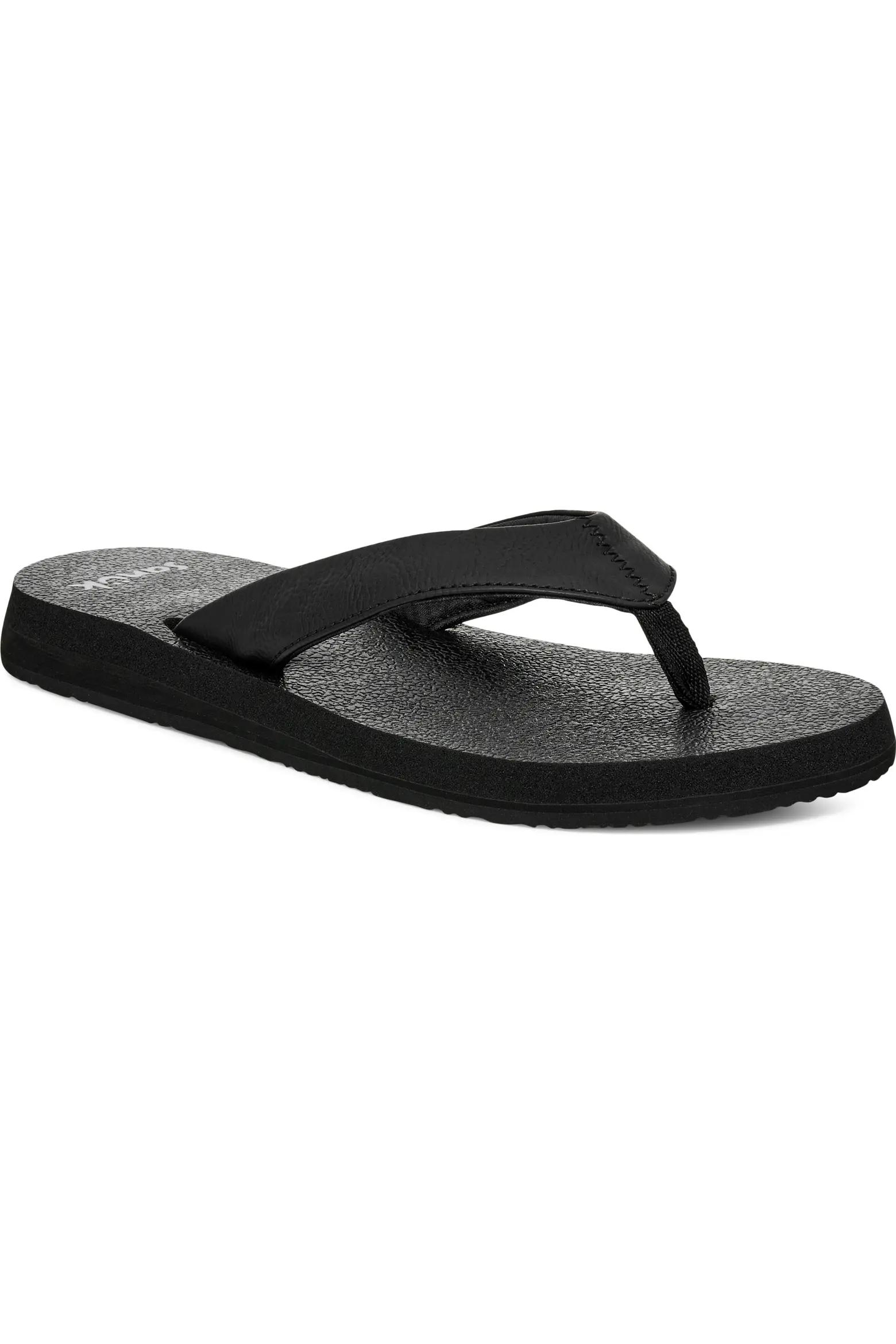 Black Flip-Flop Sandals