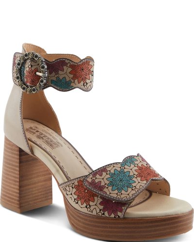 Floral Tooled Platform Sandals