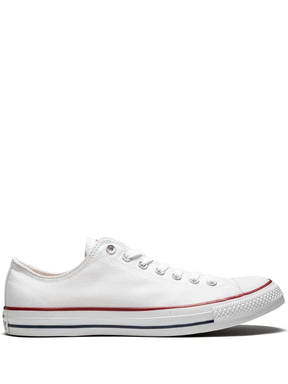 White Low-Top Canvas Sneakers