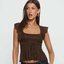 Brown Babydoll Top