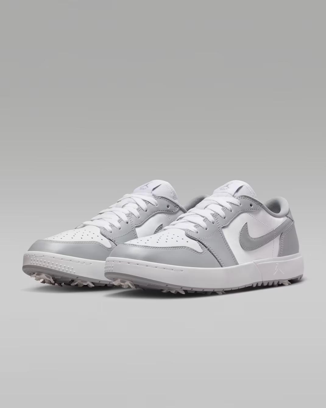 White and Grey Low-Top Sneakers