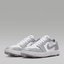 White and Grey Low-Top Sneakers