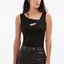 Black Asymmetric Cutout Tank