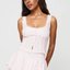 Pink Tiered Ruffle Mini Skirt