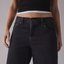 Washed Black Denim Bermuda Shorts