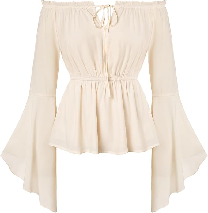 Cream Peasant Blouse