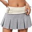 Grey Pleated Mini Skirt