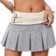 Grey Pleated Mini Skirt