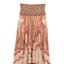 Pink Paisley Smocked Midi Skirt