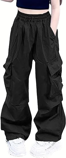 Black Oversized Cargo Pants