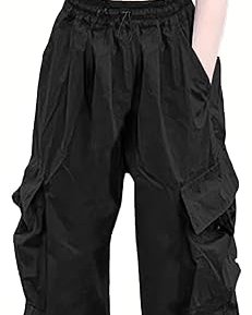 Schwarze oversized Cargohose