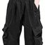 Black Oversized Cargo Pants