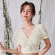 Cream Puff-Sleeve Top