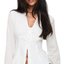 White Fitted Blouse