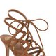 Brown Lace-Up Heeled Sandals