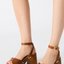 Brown Wooden Platform Sandals