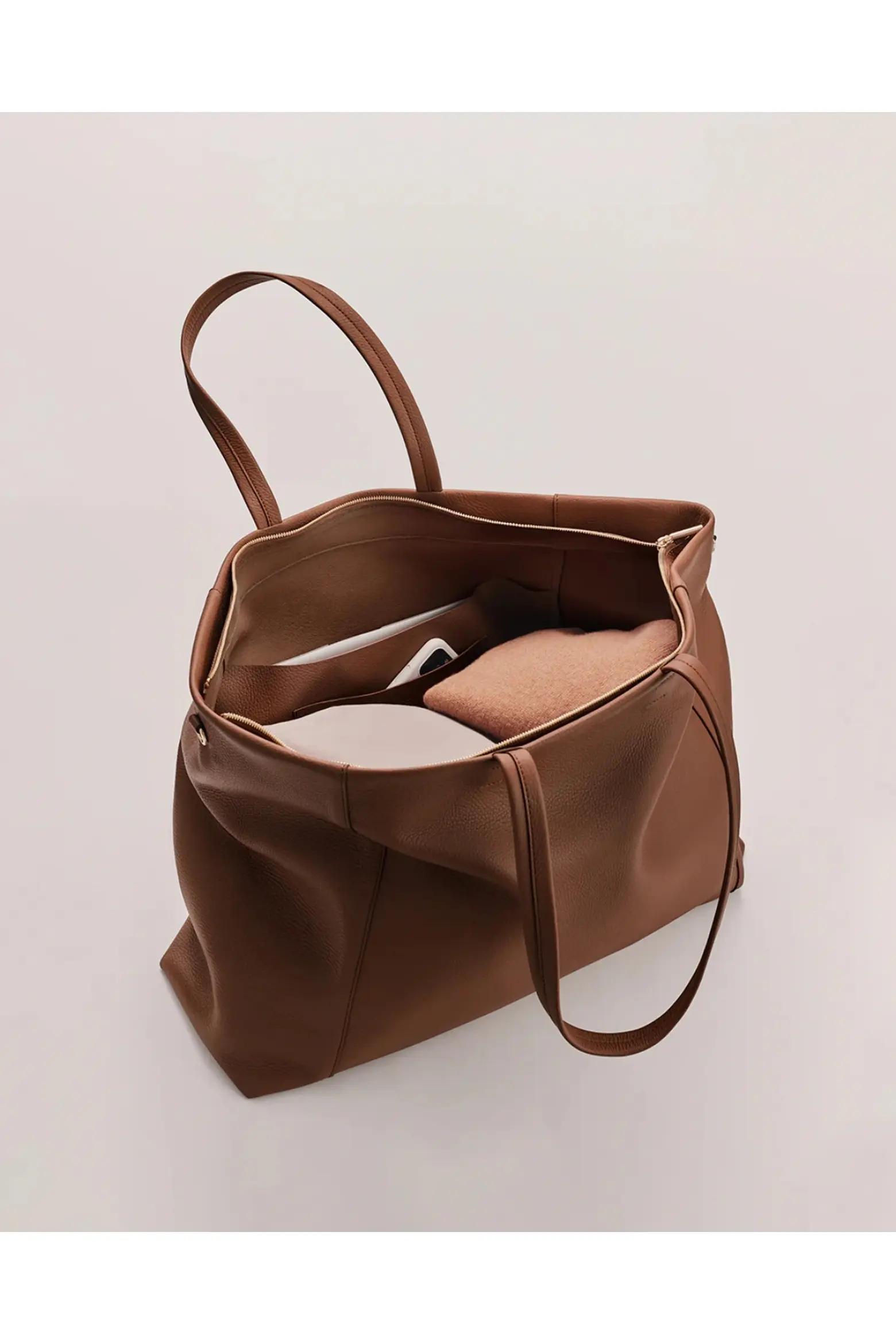 Brown Leather Tote Bag