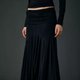 Black Asymmetric Midi Skirt