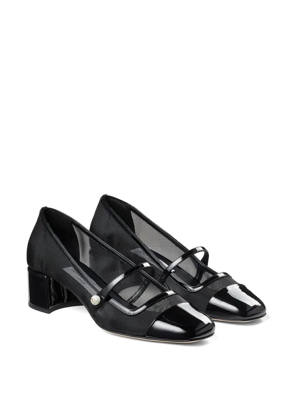 Black Strappy Mary Jane Pumps