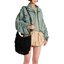 Black Suede Fringe Hobo Bag