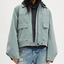 Sage Oversized Utility Crop Jacket