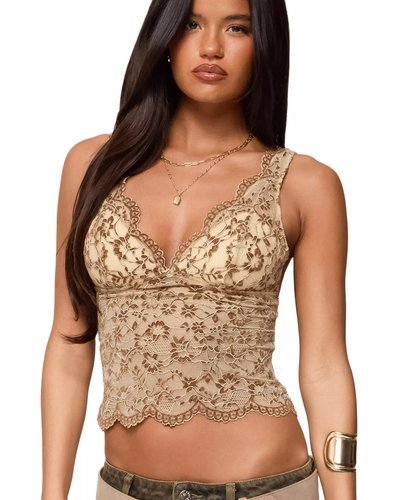 Beige Lace Top
